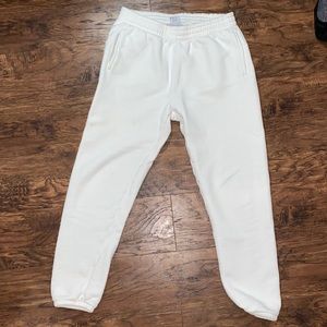 Outdoor Voices White Nimbus Cotton Sweatpants, L